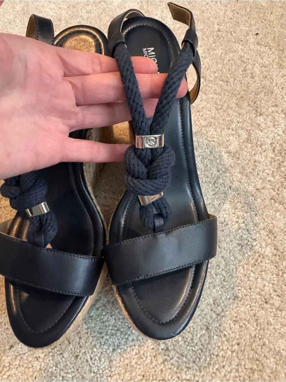 MICHAEL Michael Kors Blue Annie Wedge Sandals